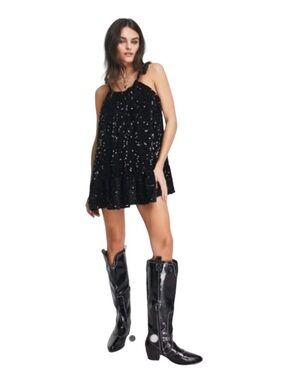 Free people Nova Convertible Sequin Mini Dress Size Small NWT